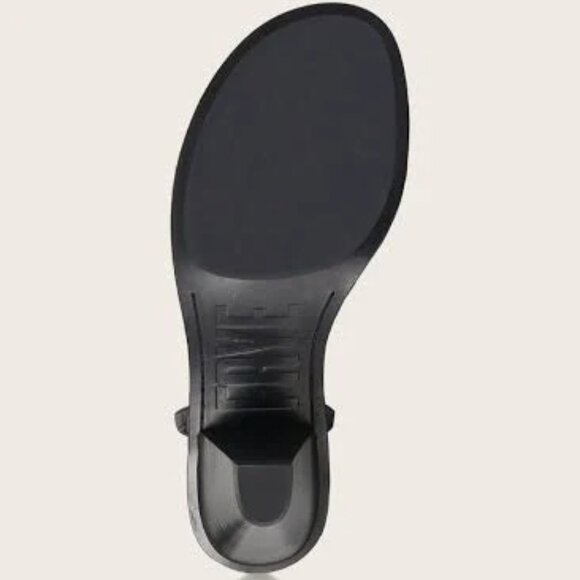 NEW FRYE Leather Estelle Ankle Tie Sandals black for women 567mn - Picture 6 of 10